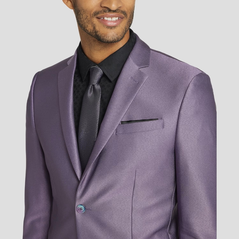 NEW Egara Skinny Fit Shiny Suit Jacket Sport coat 38R